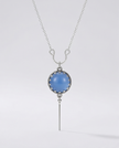 Royal blue opalite silver chain