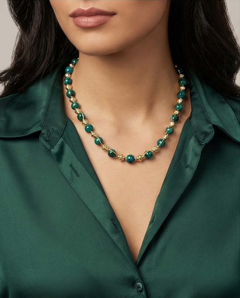Chrysocolla necklace
