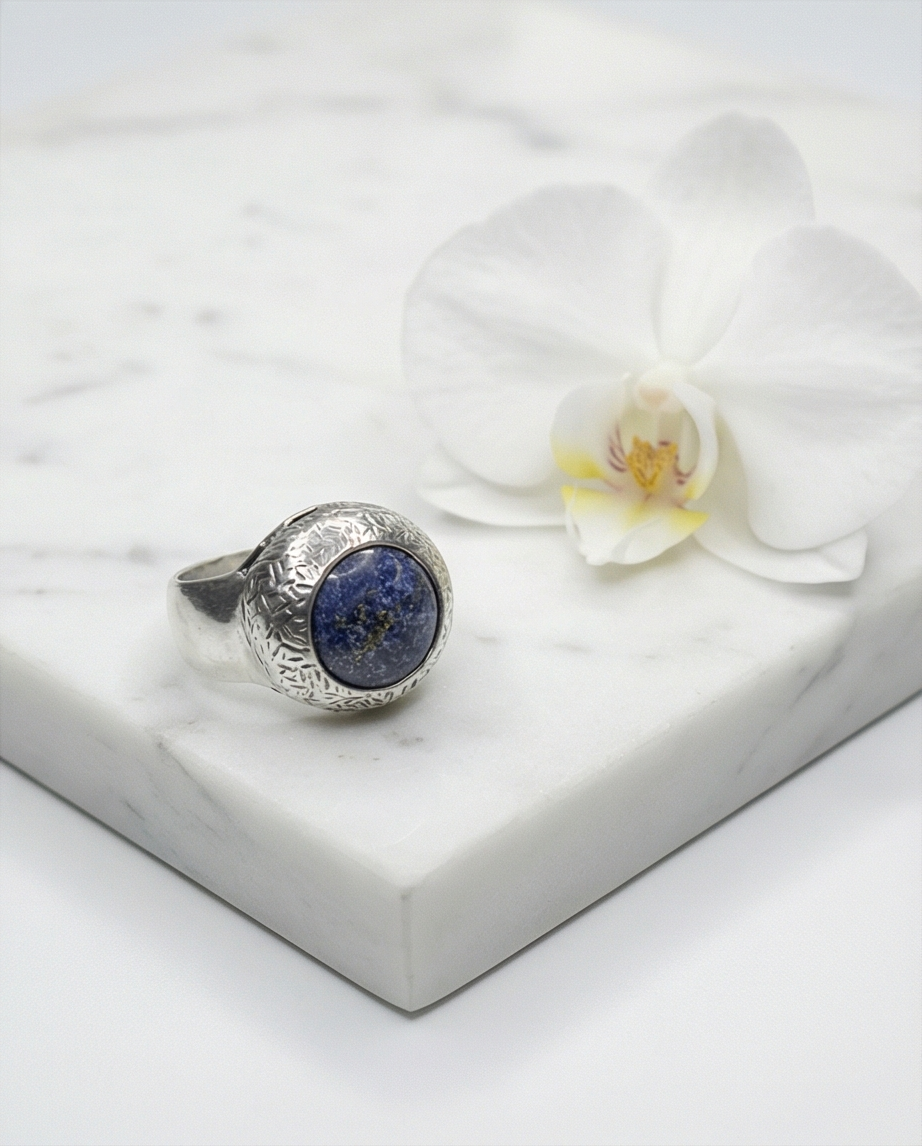 925 silver ring with aventurine