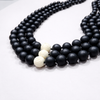 Silver necklace with topaz and citrine stones