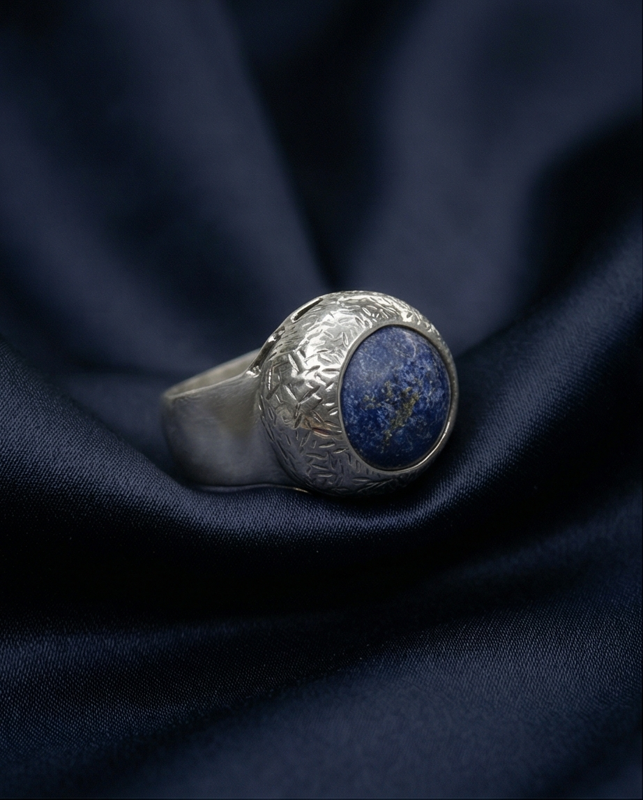 925 silver ring with aventurine