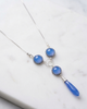 Silver chain and pendant combined in blue opalite