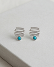 Silver earrings with turquoise stone