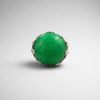 Silver ring with green agate