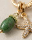 Earrings and necklace with 2 charms