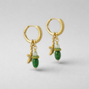 Earrings and necklace with 2 charms