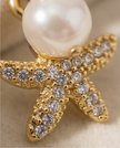 Pearl Star סט עגילים ושרשרת עם פנינה וכוכב
