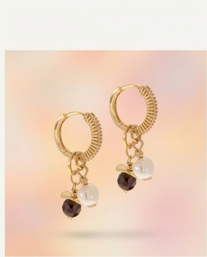 Sabrina earrings and necklace with 2 pendants