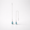 14 carat white gold earrings with apatite and pink tourmaline