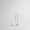 14k white gold earrings with labradorite and sapphire
