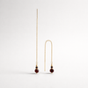 14k gold earrings with garnet