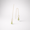 14 carat gold chain earrings with farewells