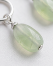 Pamela earrings with a set of aquamarine charms