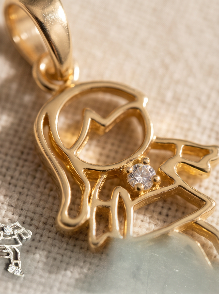 תליון כסף ילדה חמודה