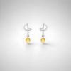 Silver omega earrings with an artificial brook pearl