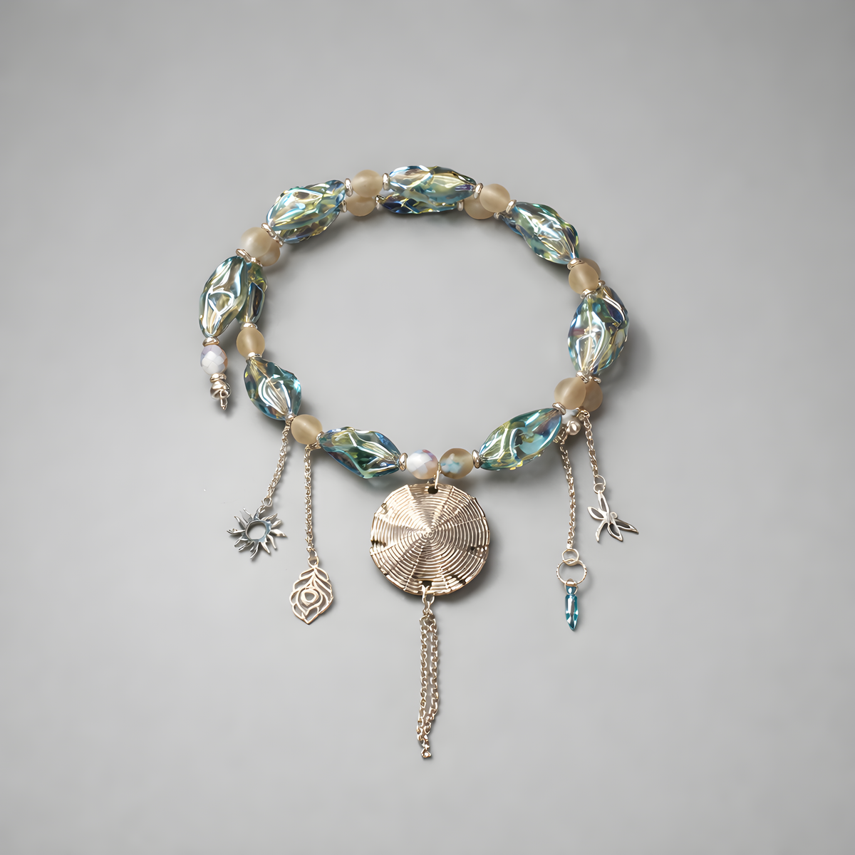 Pink Cat's Eye Opalite Necklace