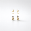 14k gold earrings with topazes