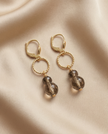14k gold earrings with topazes