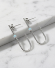 Earrings designed with opal