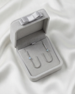 Earrings designed with opal