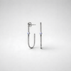 Earrings designed with opal