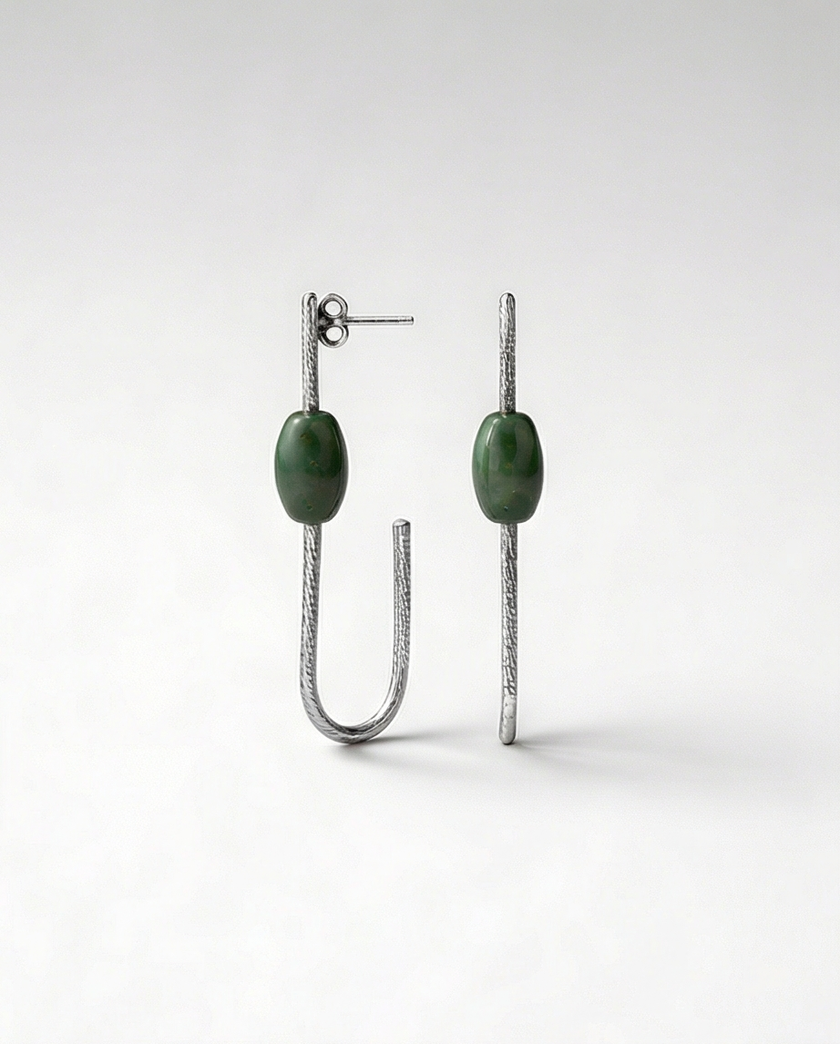 Earrings designed with turquoise stone