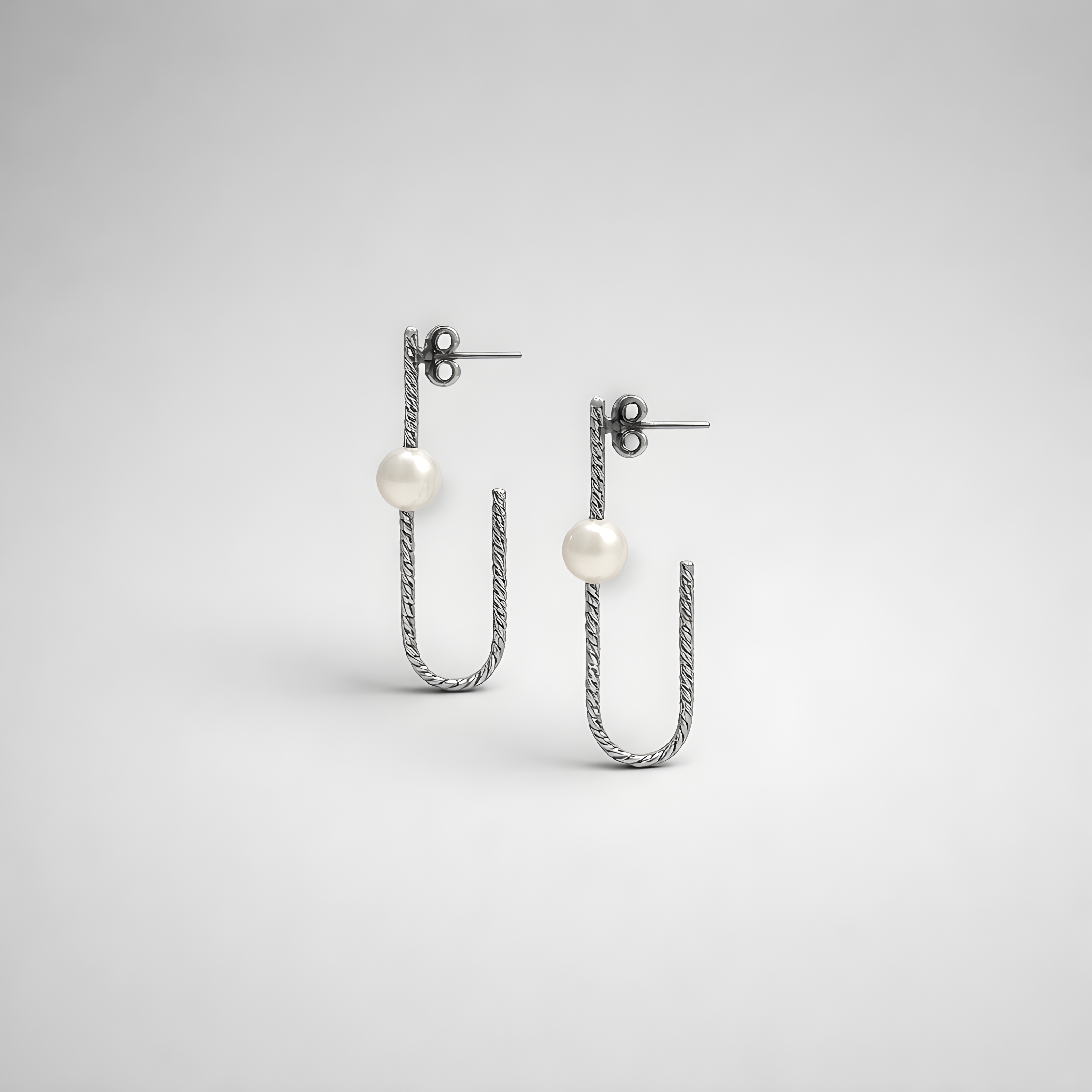 Earrings designed with pearl
