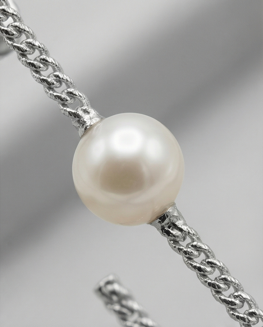 Earrings designed with pearl
