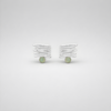 Silver earrings with parting stones