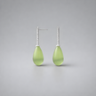 Silver earrings with green opalite