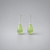 Silver earrings with green opalite