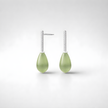 Silver earrings with green opalite
