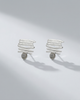 Silver earrings with labradorite