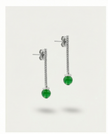 Earrings designed with green agate