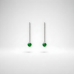 Earrings designed with green agate