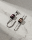 Earrings designed with agate