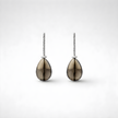 Silver earrings with brown opalite