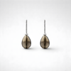 Silver earrings with brown opalite