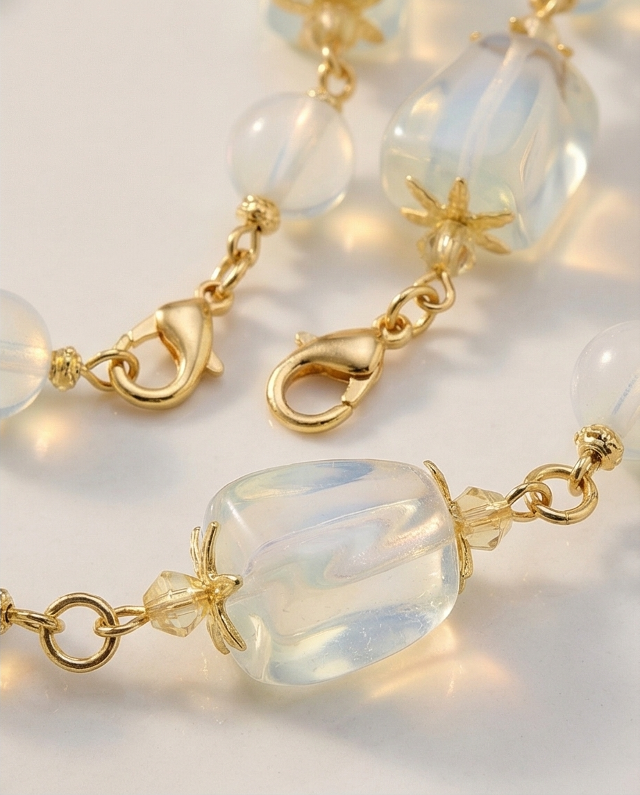 Moonstone ענק עם אופליט