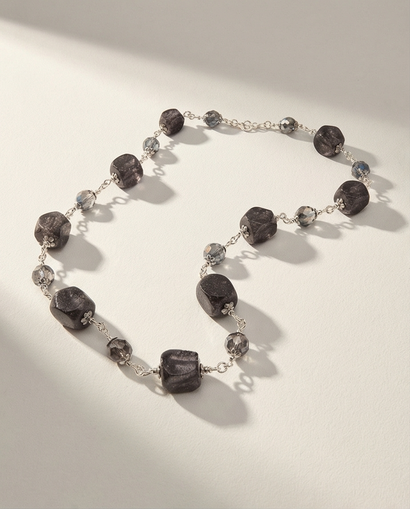 Gray opalite necklace
