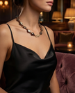 Chocolate-toned Brooke pearl necklace