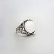 Silver ring with kyanite