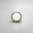 Silver ring with kyanite