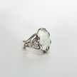 Silver ring with kyanite