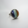 Silver ring with yellow agate