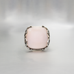 Pink opal silver ring