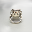 Pink opal silver ring