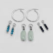 Monica Earrings with Set of 3 Charms