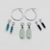Monica Earrings with Set of 3 Charms