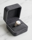 Silver ring with kyanite